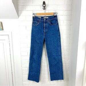 Levi’s Ribcage Straight Ankle Classic Wash Jeans Size 24